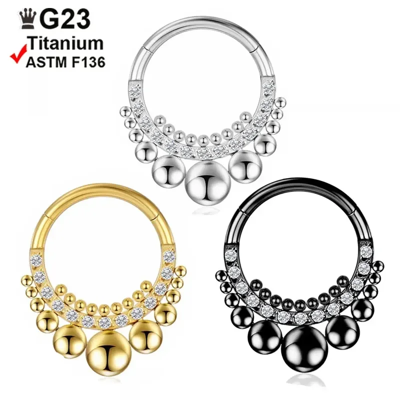 G23 Titanium Zircon Septum Piercing Nose Rings Tragus Hinge Segment Clicker Body Cartilage Helix Earrings goth Women 16G Jewelry
G23 Titanium Zircon Septum Piercing Nose Rings Tragus Hinge Segment Clicker Body Cartilage Helix Earrings goth Women 16G Jewelry