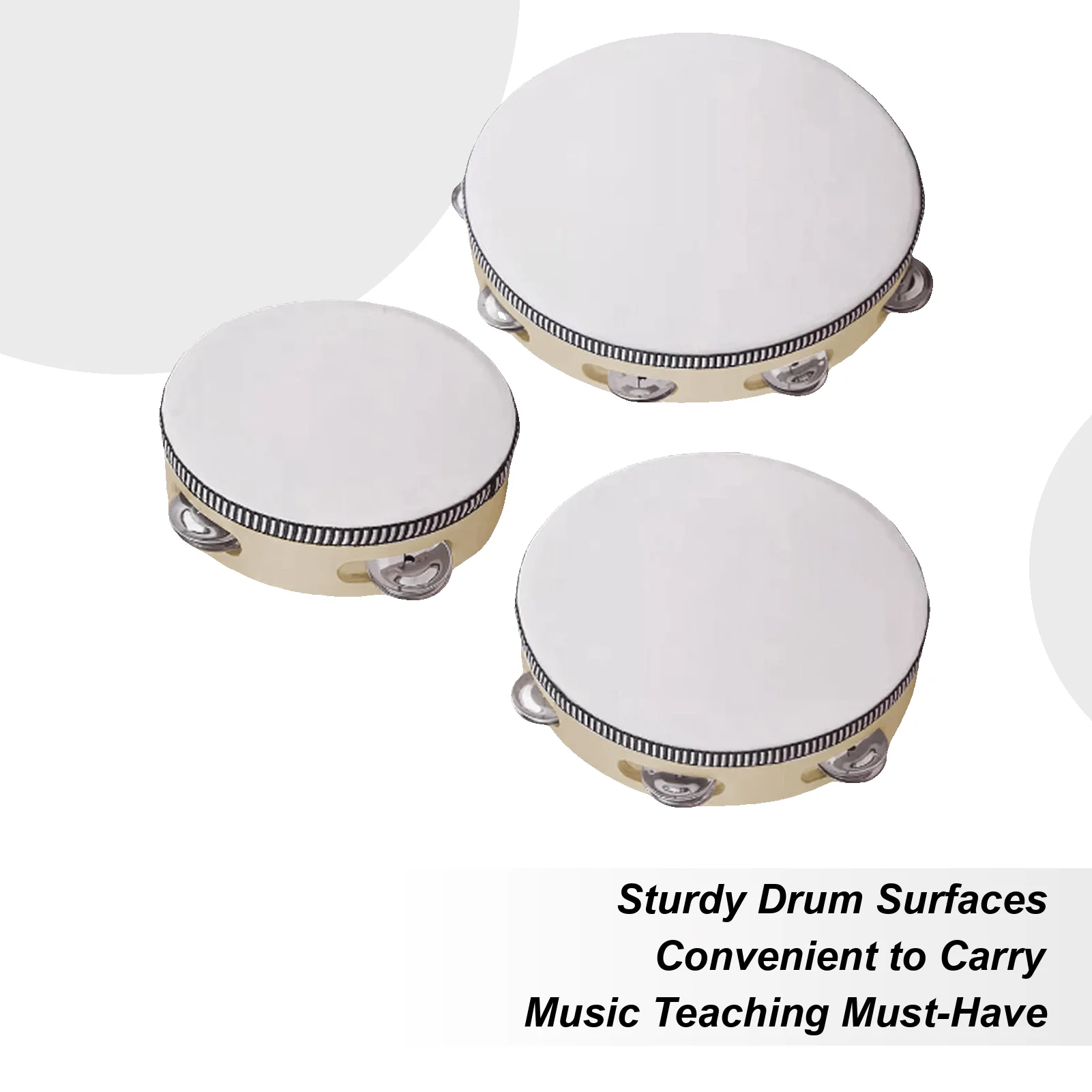 Tambourine Instrument 3-Piece Single Row Percussion Tambourines For Adults Wooden Percussion Instruments For Training Kids
Tambourine Instrument 3-Piece Single Row Percussion Tambourines For Adults Wooden Percussion Instruments For Training Kids