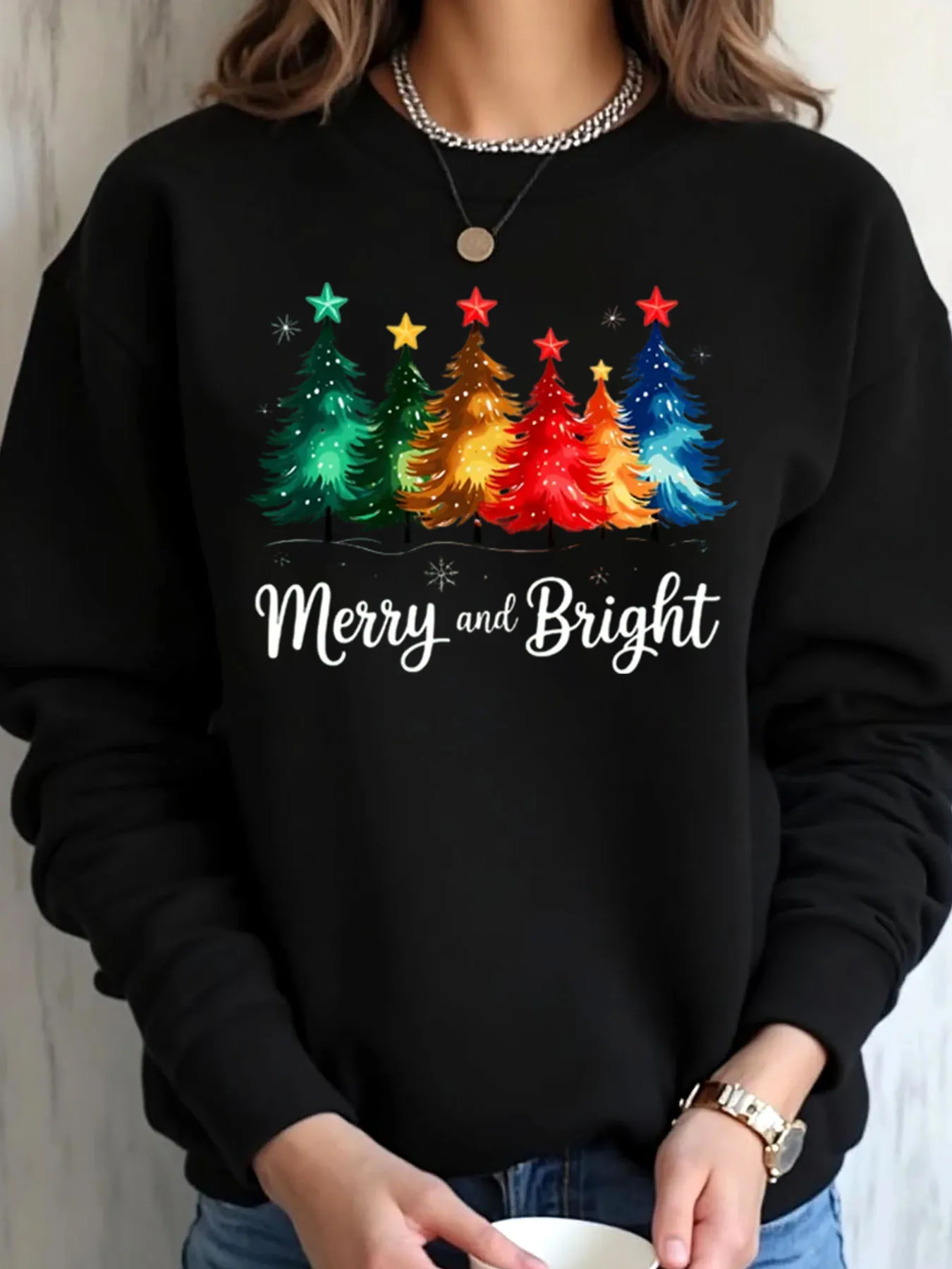 Женская толстовка большого размера с рождественскими красочными елками и ярким принтом, верхняя одежда
Женская толстовка большого размера с рождественскими красочными елками и ярким принтом, верхняя одежда