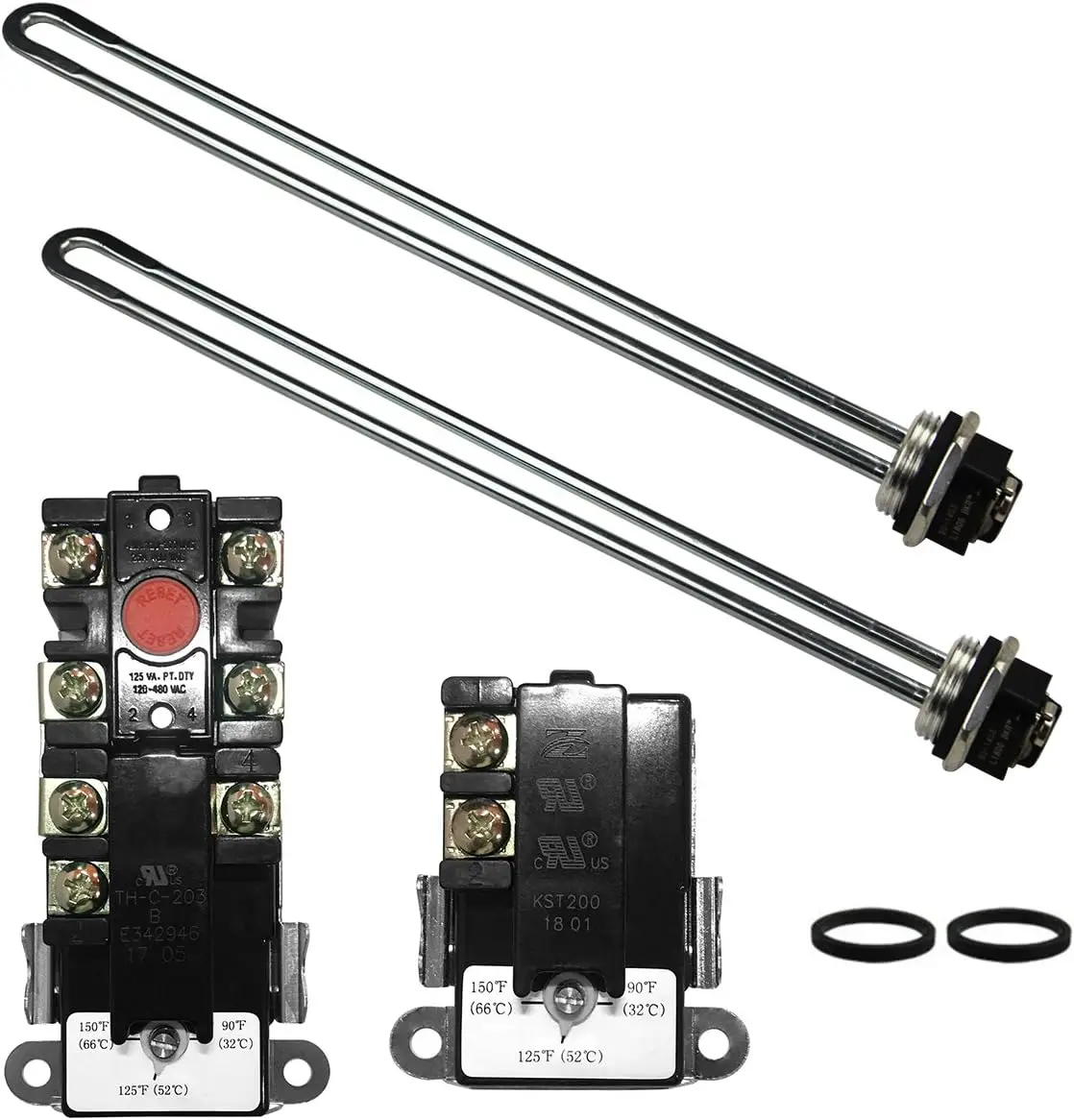 Комплект настройки электрического водонагревателя EWH-01, 4500 Вт, 240 В, 2 термостата и 2 нагревательных элемента, стиль T-O-D
Комплект настройки электрического водонагревателя EWH-01, 4500 Вт, 240 В, 2 термостата и 2 нагревательных элемента, стиль T-O-D