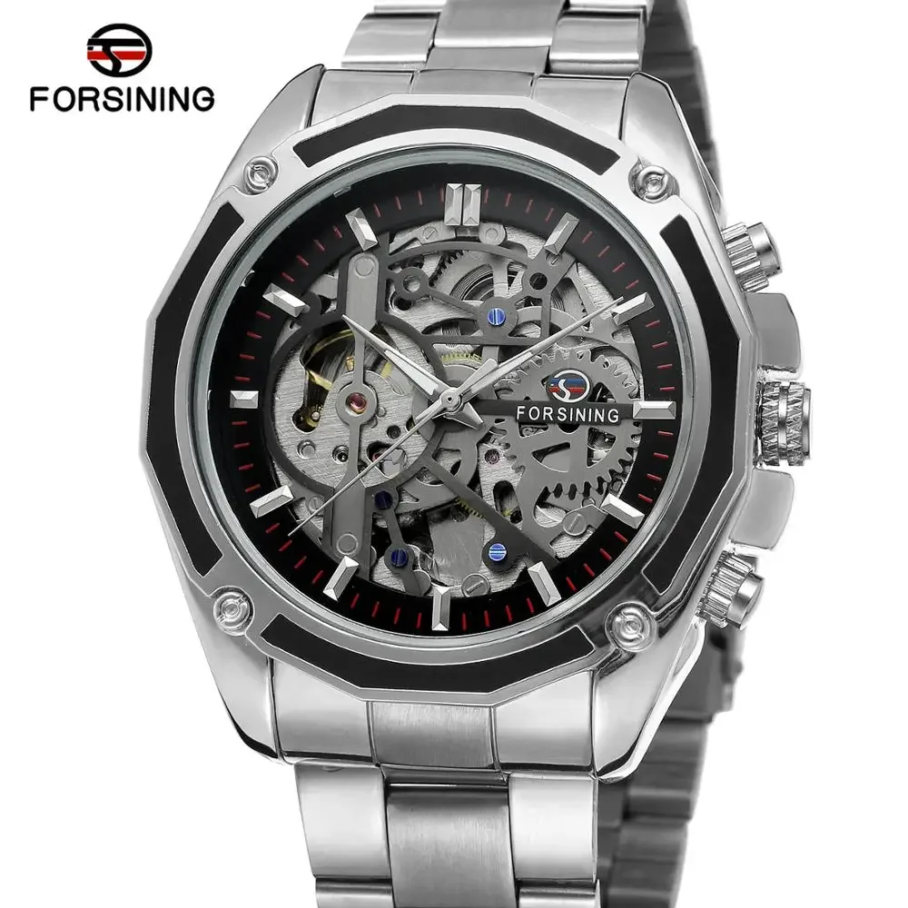 Luxury Brand New Style Mechanical Steampunk Fashion Male Watch Mens Watches Stainless Steel Automatic Skeleton Wristwatch Gift
Luxury Brand New Style Mechanical Steampunk Fashion Male Watch Mens Watches Stainless Steel Automatic Skeleton Wristwatch Gift