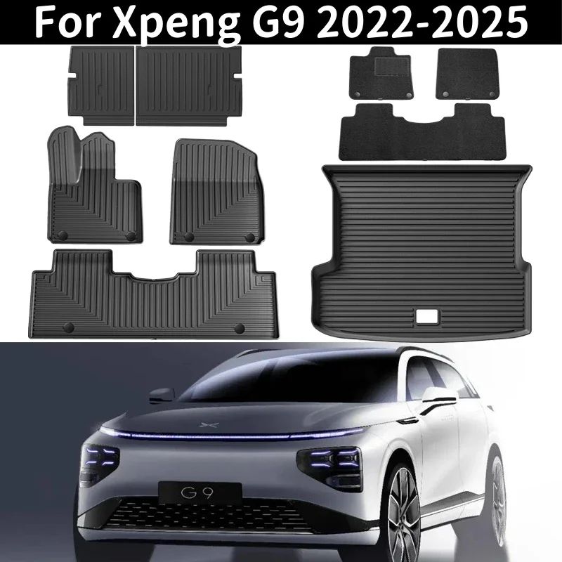 Для Xpeng G9 2022-2025 напольные коврики и грузовой вкладыш из ТПЭ, всепогодные напольные вкладыши с коврами, коврик для багажника, сверхпрочный водонепроницаемый коврик
Для Xpeng G9 2022-2025 напольные коврики и грузовой вкладыш из ТПЭ, всепогодные напольные вкладыши с коврами, коврик для багажника, сверхпрочный водонепроницаемый коврик