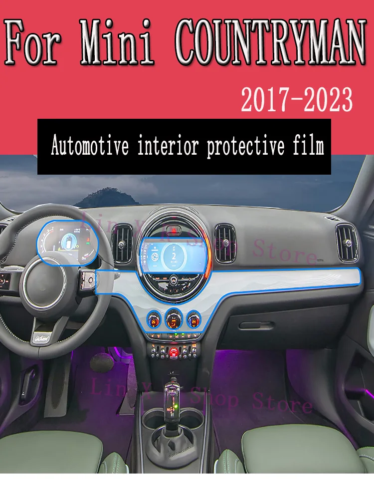For Mini COUNTRYMAN 2017-2023 Car Interior Center console Transparent TPU Protective film Anti-scratch Repair film Accessorie
For Mini COUNTRYMAN 2017-2023 Car Interior Center console Transparent TPU Protective film Anti-scratch Repair film Accessorie