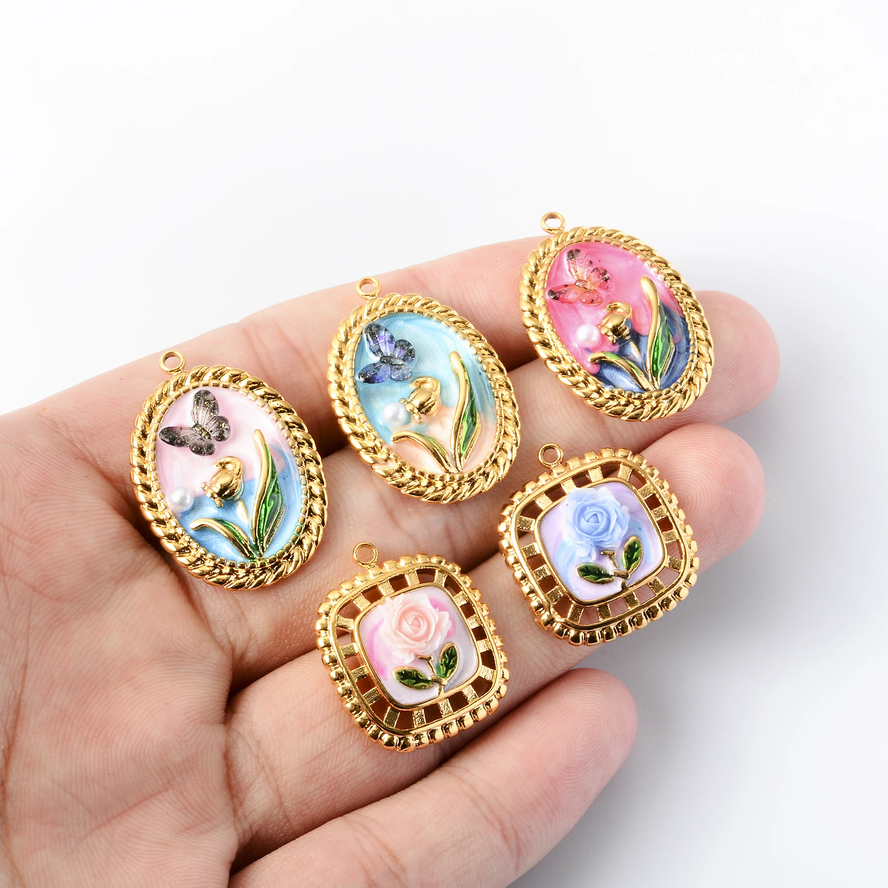 8Pcs Vintage Colorful Drop Oil Butterfly Flower Dangle Enamel Charms for Making DIY Necklace Earrings Handmade Pendant
8Pcs Vintage Colorful Drop Oil Butterfly Flower Dangle Enamel Charms for Making DIY Necklace Earrings Handmade Pendant