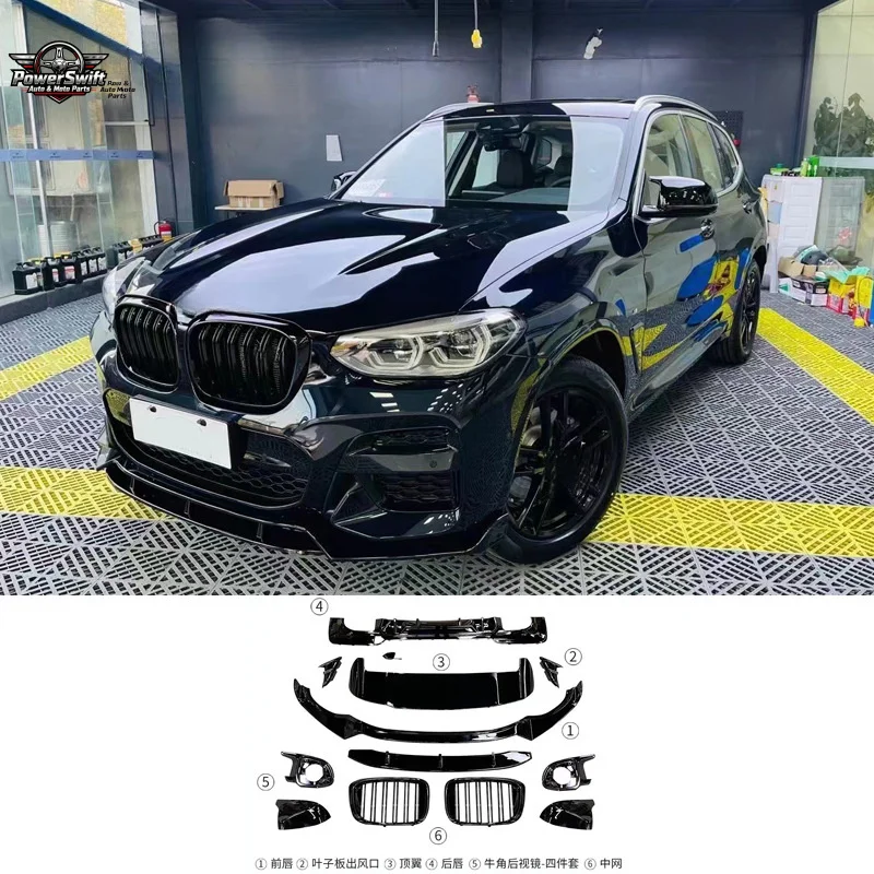 Suitable for 2018-2021 BMW X3 G01 G08 Modified Small Body Kit Front and Rear Lip Grille Top Wing Black Warrior Kit
Suitable for 2018-2021 BMW X3 G01 G08 Modified Small Body Kit Front and Rear Lip Grille Top Wing Black Warrior Kit