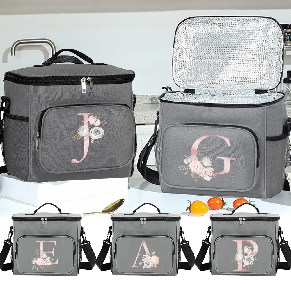 New Large Capacity Portable Food Storage Handbag with Oblique Shoulder Insulation Lunch Bag Pink Flower Letter Printing Pattern
New Large Capacity Portable Food Storage Handbag with Oblique Shoulder Insulation Lunch Bag Pink Flower Letter Printing Pattern