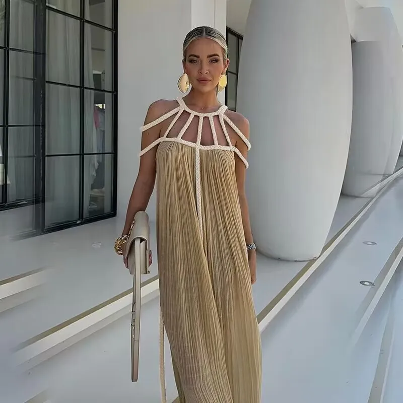 Women Summer Dress 2024 Spring New Women's Strap Off The Shoulder Sexy Hanging Neck Loose Vacation Beach Dress For Women
Women Summer Dress 2024 Spring New Women's Strap Off The Shoulder Sexy Hanging Neck Loose Vacation Beach Dress For Women
