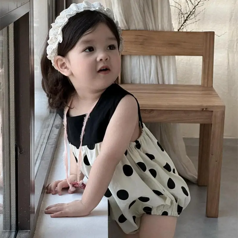 2025 Summer New Baby Sleeveless Bodysuit Cotton Infant Girl Cute Polka Dot Jumpsuit Thin Casual Newborn Toddler Clothes 0-24M
2025 Summer New Baby Sleeveless Bodysuit Cotton Infant Girl Cute Polka Dot Jumpsuit Thin Casual Newborn Toddler Clothes 0-24M