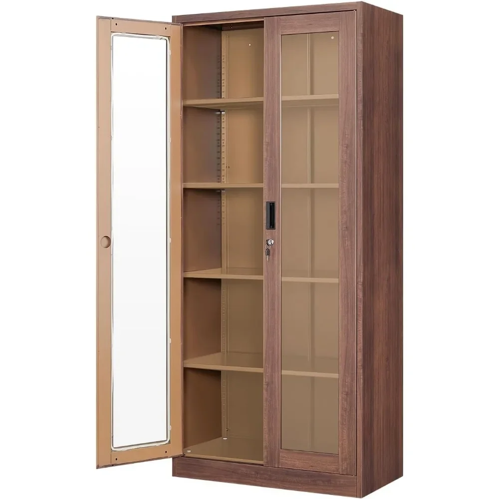 Display Cabinet with Glass Doors, Curio Cabinets with 4 Adjustable Shelves, Locking Glass Cabinet
Display Cabinet with Glass Doors, Curio Cabinets with 4 Adjustable Shelves, Locking Glass Cabinet