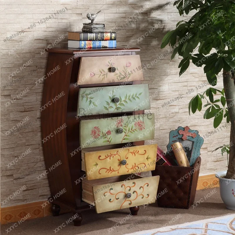 YDXRetro hand-painted solid wood chest of drawers, bedroom side cabinet decoration pastoral painting
YDXRetro hand-painted solid wood chest of drawers, bedroom side cabinet decoration pastoral painting