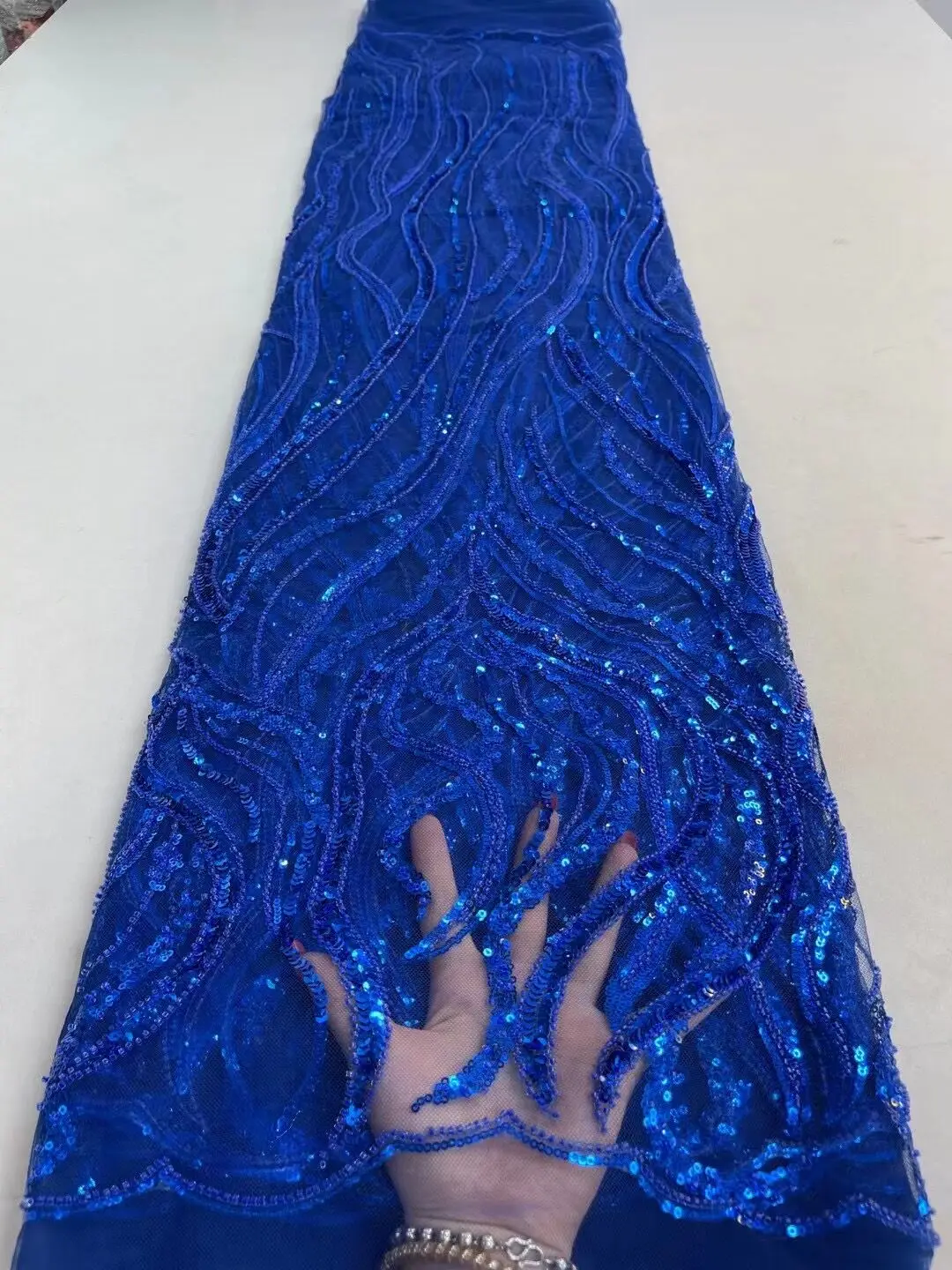 French Tulle Nigerian Net Lace L-12139810 African Mesh With Sequins and beads Lace Fabric High Quality For Wedding Dress
French Tulle Nigerian Net Lace L-12139810 African Mesh With Sequins and beads Lace Fabric High Quality For Wedding Dress