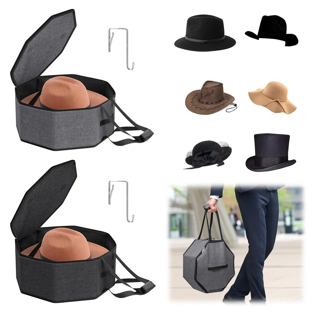 Ящик для хранения шляп с крючком, штабелируемый органайзер для шляп с картонной опорой, складной чехол для шляп для женщин и мужчин
Ящик для хранения шляп с крючком, штабелируемый органайзер для шляп с картонной опорой, складной чехол для шляп для женщин и мужчин