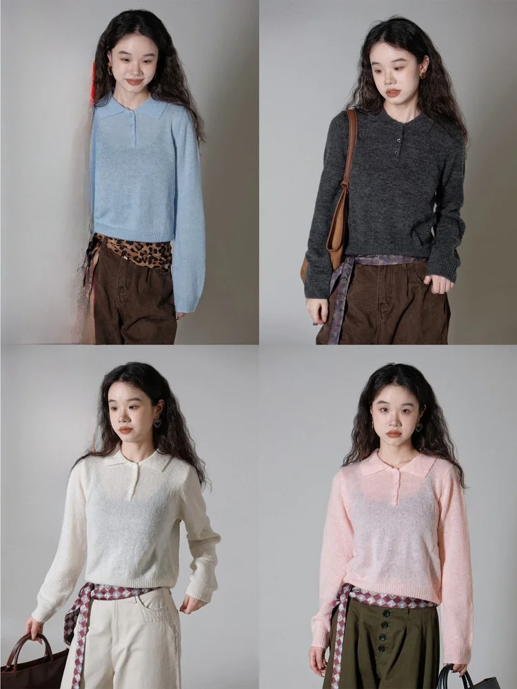 IVY YANG Women's Long Sve Knitted Jaet Thin Soft Alpaca Wool Collar Pullover Autumn Outerwear Ladies Faion
IVY YANG Women's Long Sve Knitted Jaet Thin Soft Alpaca Wool Collar Pullover Autumn Outerwear Ladies Faion