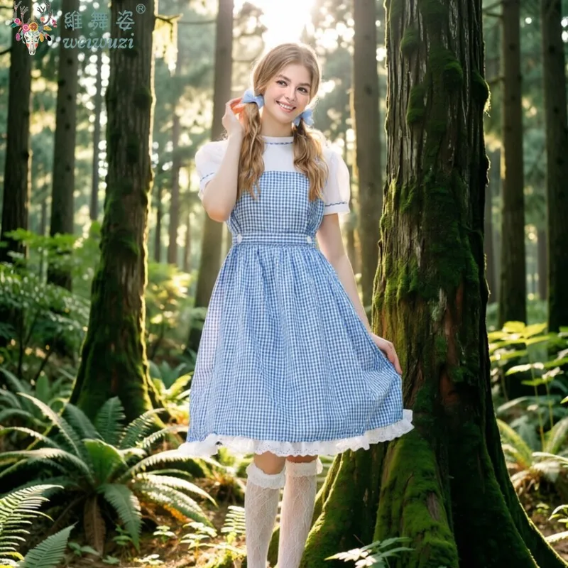 Medieval Fairy Tale Dorothy Princess From The Wizard of Oz Costume Adult Women Halloween Cosplay Lolita Maid Fantasy Dresses
Medieval Fairy Tale Dorothy Princess From The Wizard of Oz Costume Adult Women Halloween Cosplay Lolita Maid Fantasy Dresses