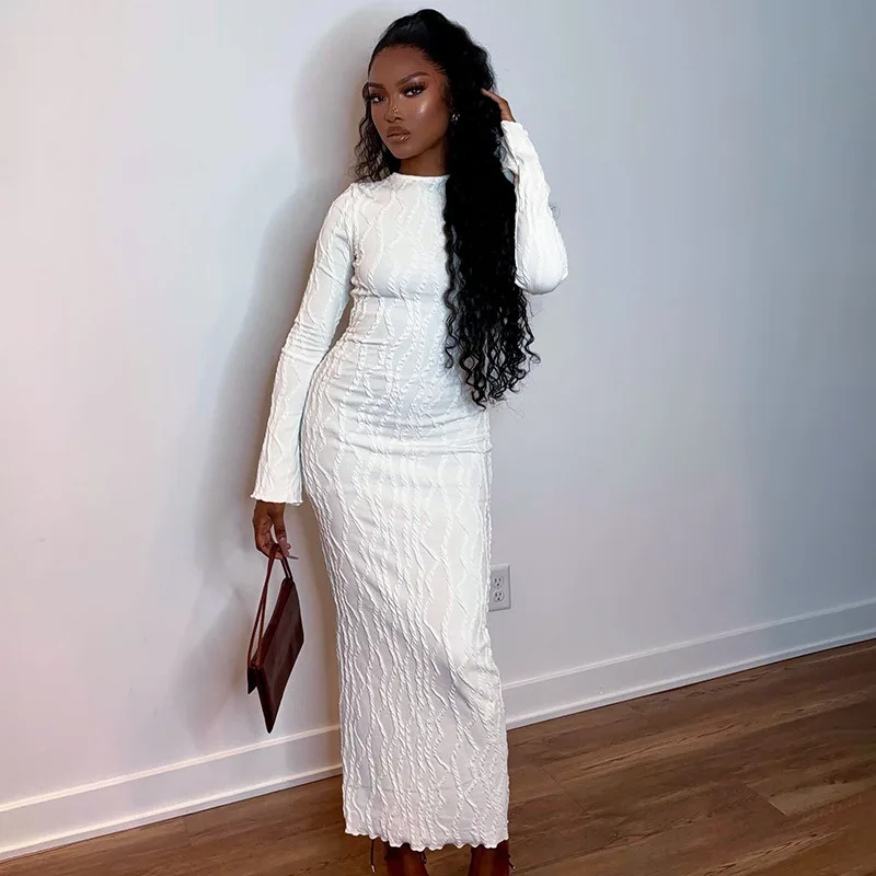 SKMY Women Clothing Autumn And Winter New Solid Color Casual Round Neck Long Sleeve Slim Fitting Elegant Party Long Dresses
SKMY Women Clothing Autumn And Winter New Solid Color Casual Round Neck Long Sleeve Slim Fitting Elegant Party Long Dresses