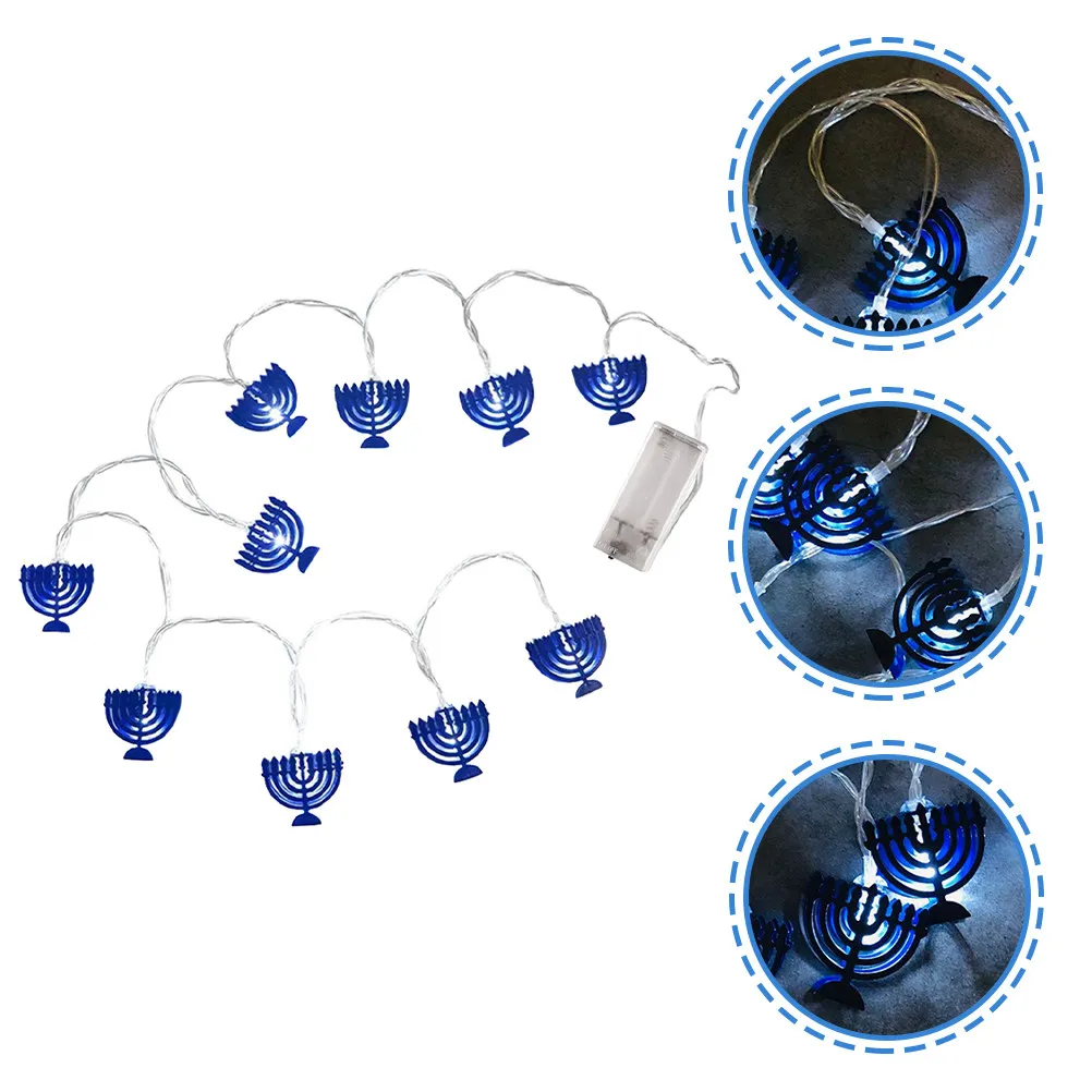 Nine Candlestick LED String 1.65m 10 Lamps Blue Battery Operated Hanukkah Decorations Festive Party Christmas naments Mini
Nine Candlestick LED String 1.65m 10 Lamps Blue Battery Operated Hanukkah Decorations Festive Party Christmas naments Mini