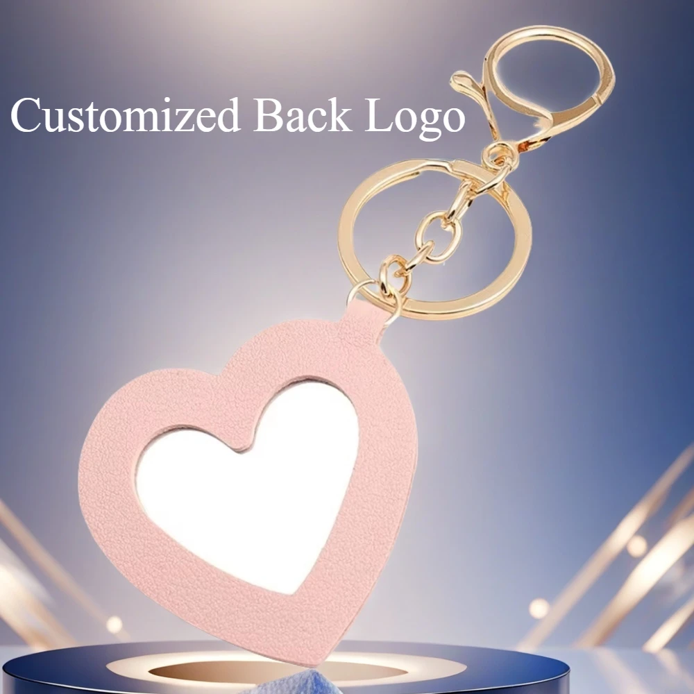 Custom LOGO Name Leather Keychain Put on Makeup Mirror Keyring Love Core Heart for Woman Pendant Key Ring Chain Gift
Custom LOGO Name Leather Keychain Put on Makeup Mirror Keyring Love Core Heart for Woman Pendant Key Ring Chain Gift