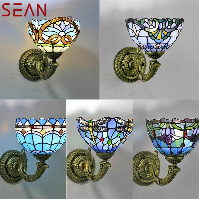 SEAN Tiffany Wall Lamp LED Creative Color Pattern Glass Sconce Light for Home Living Room Bedroom Bedside Decor
SEAN Tiffany Wall Lamp LED Creative Color Pattern Glass Sconce Light for Home Living Room Bedroom Bedside Decor