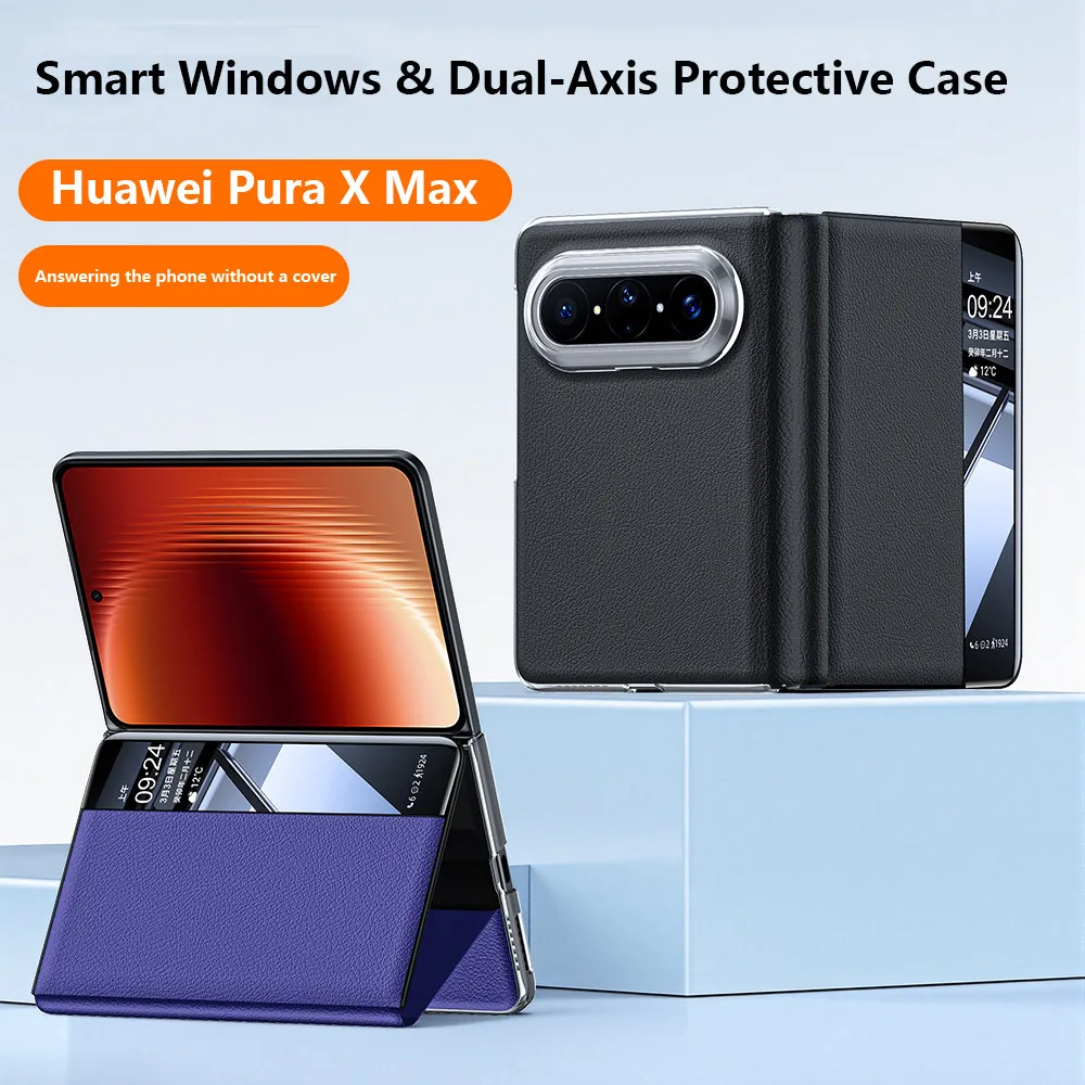 Smart Touch View Fllip Leather Phone Case For Huawei Pura X Max PuraX Max 5G Foldable Kickstand Holder Leather Cover
Smart Touch View Fllip Leather Phone Case For Huawei Pura X Max PuraX Max 5G Foldable Kickstand Holder Leather Cover