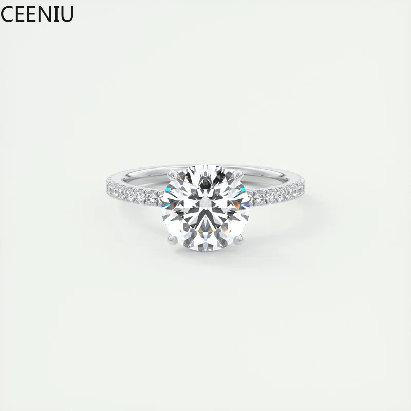 Classic 925 Sterling Sliver Engagement Wedding Promise Ring 8mm 2 Carat Round D-E Moissanite Finger Rings for Women Fine Jewelry
Classic 925 Sterling Sliver Engagement Wedding Promise Ring 8mm 2 Carat Round D-E Moissanite Finger Rings for Women Fine Jewelry