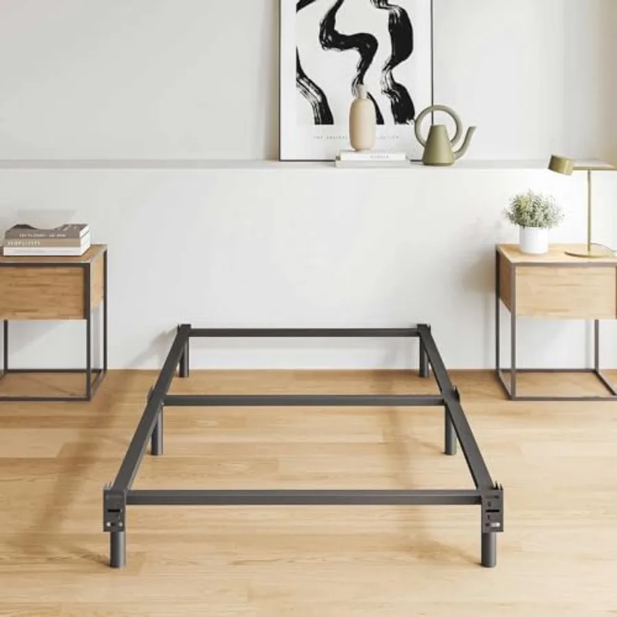 Каркас 7-дюймовой двуспальной кровати, совместимый с пружиной коробки большинства брендов или матрасом. Основание кровати с опорой на 6 ножках. Бесшумная, простая сборка, черный.
Каркас 7-дюймовой двуспальной кровати, совместимый с пружиной коробки большинства брендов или матрасом. Основание кровати с опорой на 6 ножках. Бесшумная, простая сборка, черный.