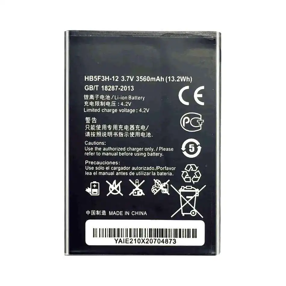 Durable For Huawei Ascend E5372T E5775 4G LTE WIFI Router3560mAh Mobile Phone Battery High-Capacity HB5F3H HB5F3H-12
Durable For Huawei Ascend E5372T E5775 4G LTE WIFI Router3560mAh Mobile Phone Battery High-Capacity HB5F3H HB5F3H-12