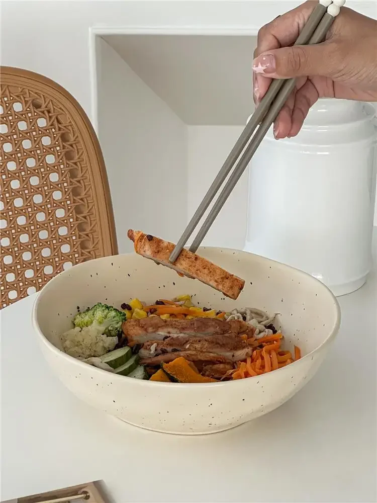 Large Size Ins Style Splashed Ink Bowl for Home Use Instant Noodles Rice Salad Soup Ceramic Bowl Smooth Matte Finish
Large Size Ins Style Splashed Ink Bowl for Home Use Instant Noodles Rice Salad Soup Ceramic Bowl Smooth Matte Finish