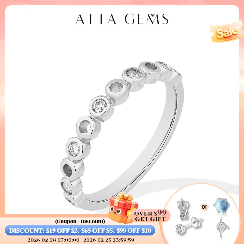 ATTAGEMS Synthetic Moissanite Ring D VVS1 S925 Silver Semi-Eternity Stackable Hollow Out Rings for Women Classic Wedding Jewelry
ATTAGEMS Synthetic Moissanite Ring D VVS1 S925 Silver Semi-Eternity Stackable Hollow Out Rings for Women Classic Wedding Jewelry