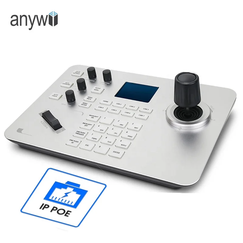 Anywii RS232 RS485 IP POE PTZ Camera Controller Remote Keyboard Joystick Controller
Anywii RS232 RS485 IP POE PTZ Camera Controller Remote Keyboard Joystick Controller
