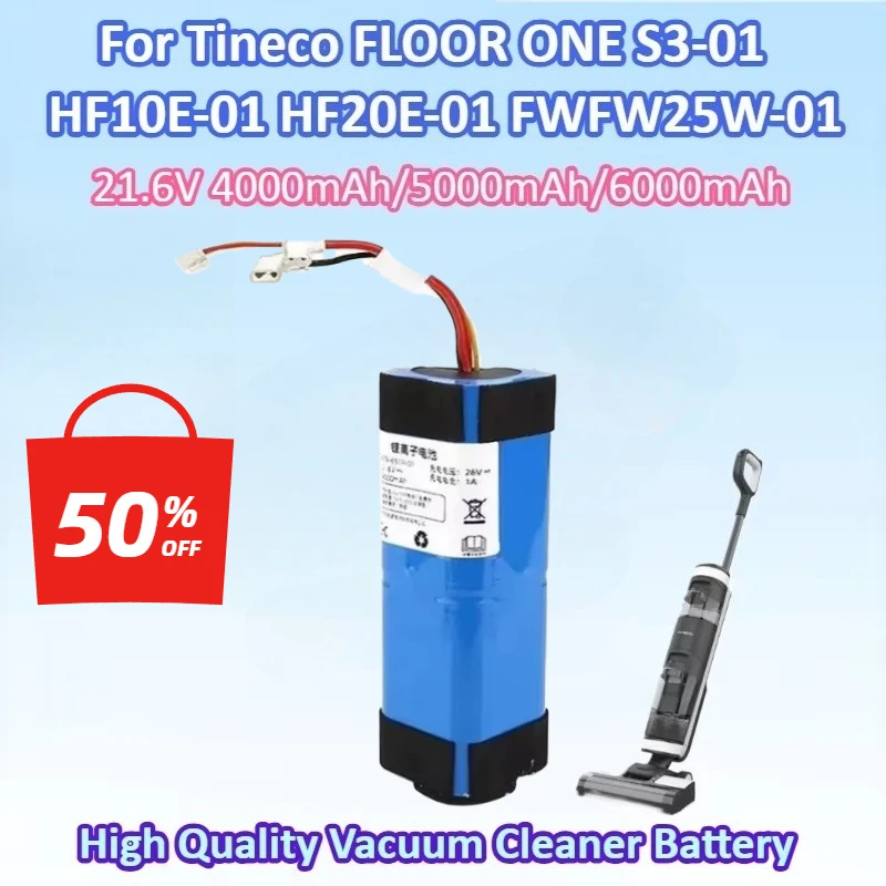 NEW Battery for Tineco FLOOR ONE 1.0 FW25M-01 FW25W-01 FW09010ECN HF20E-01 HF10E-01 S3-01 Vacuum Cleaner Battery 6000mAh/4000mAh
NEW Battery for Tineco FLOOR ONE 1.0 FW25M-01 FW25W-01 FW09010ECN HF20E-01 HF10E-01 S3-01 Vacuum Cleaner Battery 6000mAh/4000mAh