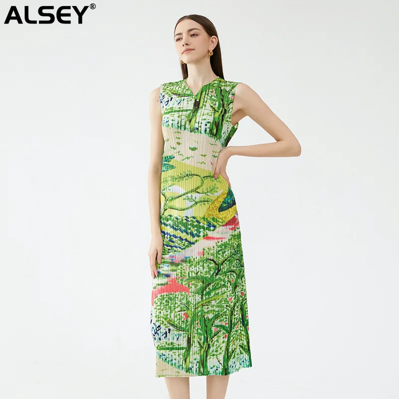 Оригинальное плиссированное платье ALSEY Miyake с круглым вырезом и рукавами принцессы, Осеннее Новое темпераментное женское платье, женская одежда
Оригинальное плиссированное платье ALSEY Miyake с круглым вырезом и рукавами принцессы, Осеннее Новое темпераментное женское платье, женская одежда