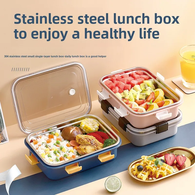 Bento Box Large Capacity Stainless Steel Fruit Preservation Box Comes with Tableware Buckle Sealed Portable Lunch Box
Bento Box Large Capacity Stainless Steel Fruit Preservation Box Comes with Tableware Buckle Sealed Portable Lunch Box