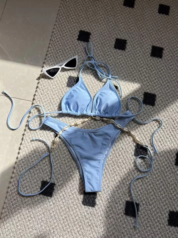 Vzvn 2026 New All Season Bikini 2 Piece Set Sexy Chain Laced Up Backless Bikini Women Split Swimsuit Beach Vacation Bikini
Vzvn 2026 New All Season Bikini 2 Piece Set Sexy Chain Laced Up Backless Bikini Women Split Swimsuit Beach Vacation Bikini