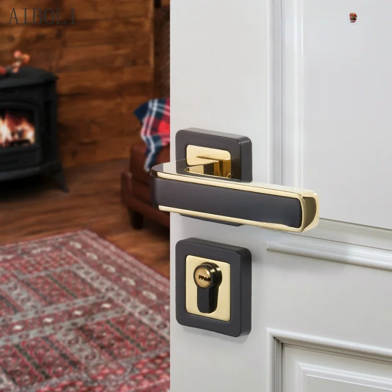 Interior Bedroom Room Zinc Alloy Wooden Door Lock Black Mute Hotel Apartment Handle Lock
Interior Bedroom Room Zinc Alloy Wooden Door Lock Black Mute Hotel Apartment Handle Lock
