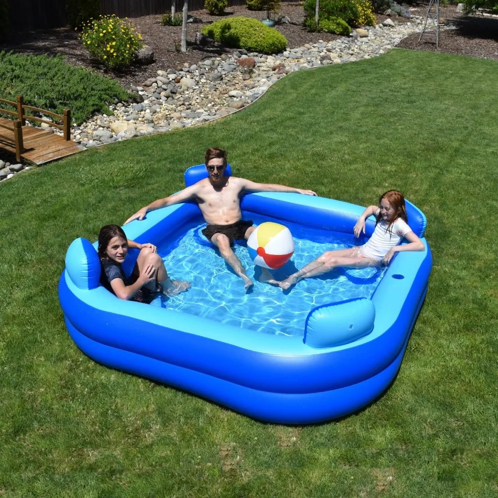 Inflatable Pool with Seats and Headrests 8' x 8' - Bundle - Electric Pump Included - Protective Tarp Included
Inflatable Pool with Seats and Headrests 8' x 8' - Bundle - Electric Pump Included - Protective Tarp Included