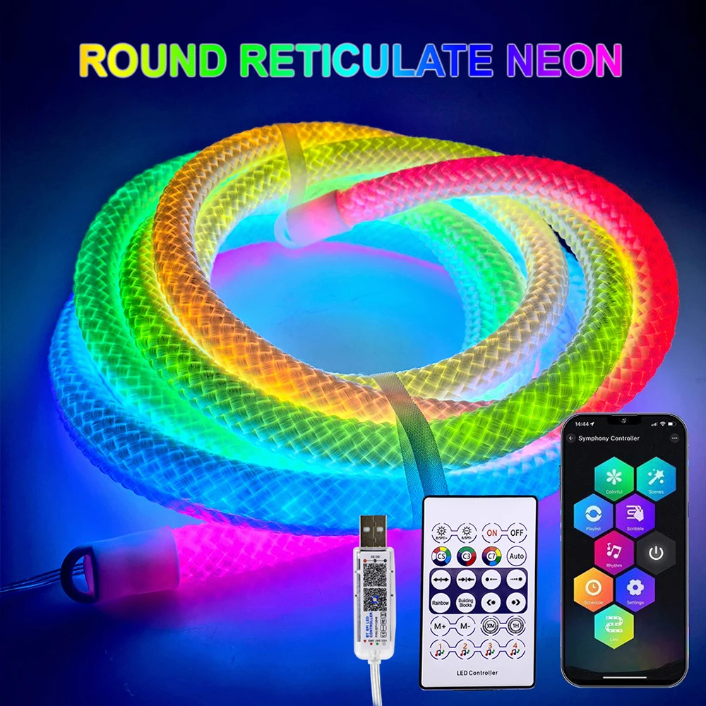 Bluetooth LED Dragon Scale Rope Light, 360° Rotating RGB Music Rhythm Ambient Lamp with Remote for Party Room Decor Gift
Bluetooth LED Dragon Scale Rope Light, 360° Rotating RGB Music Rhythm Ambient Lamp with Remote for Party Room Decor Gift