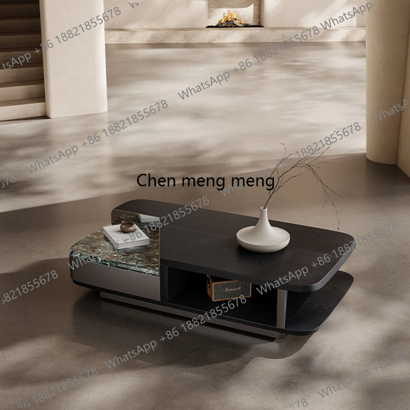 Минималистичный современный минималистичный журнальный столик из зеленого мрамора из нержавеющей стали, прямоугольный дизайнерский чайный столик премиум-класса для гостиной
Минималистичный современный минималистичный журнальный столик из зеленого мрамора из нержавеющей стали, прямоугольный дизайнерский чайный столик премиум-класса для гостиной