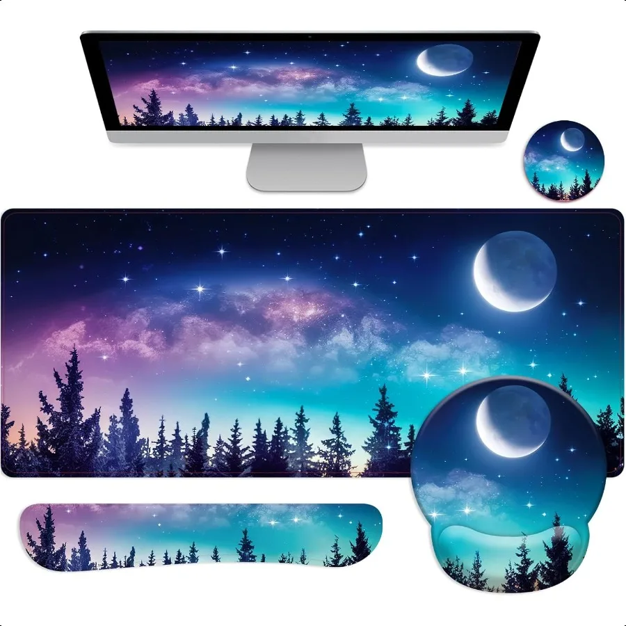 Long Mouse Pad XXLErgonomic Desk Mat Gaming Set Keyboard Wrist port Rest Mouse Pad Suitable for Office and Home XXL Forest Sett
Long Mouse Pad XXLErgonomic Desk Mat Gaming Set Keyboard Wrist port Rest Mouse Pad Suitable for Office and Home XXL Forest Sett