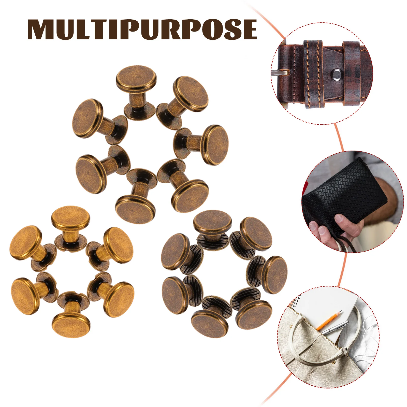 30 Pcs Rivet Screws Studs Flat Head Copper Fastener Ripple Notebook Belt Harness Nail
30 Pcs Rivet Screws Studs Flat Head Copper Fastener Ripple Notebook Belt Harness Nail
