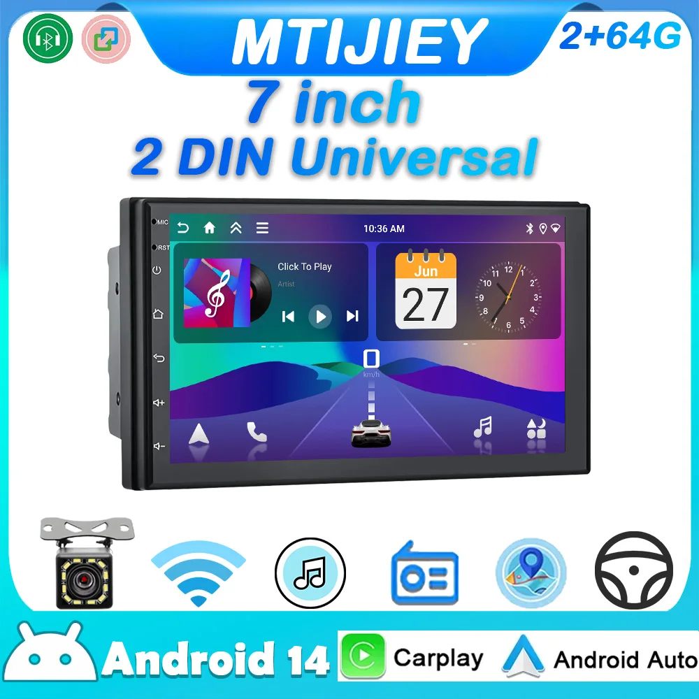 2+ 64G Carplay Android Auto 2 Din Авторадио 7 дюймов HD IPS Мультимедийный плеер Bildschirm FM + Радио Bluetooth WiFi GPS Навигация
2+ 64G Carplay Android Auto 2 Din Авторадио 7 дюймов HD IPS Мультимедийный плеер Bildschirm FM + Радио Bluetooth WiFi GPS Навигация