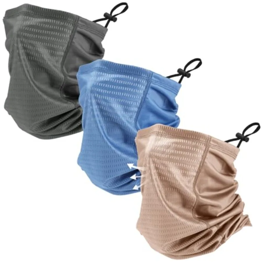Geyoga 3 Pcs Breathable Cooling Neck Gaiter Summer Mesh Face Mask with Mesh Hole Strap UV Protection Neck Cover for Men Women
Geyoga 3 Pcs Breathable Cooling Neck Gaiter Summer Mesh Face Mask with Mesh Hole Strap UV Protection Neck Cover for Men Women