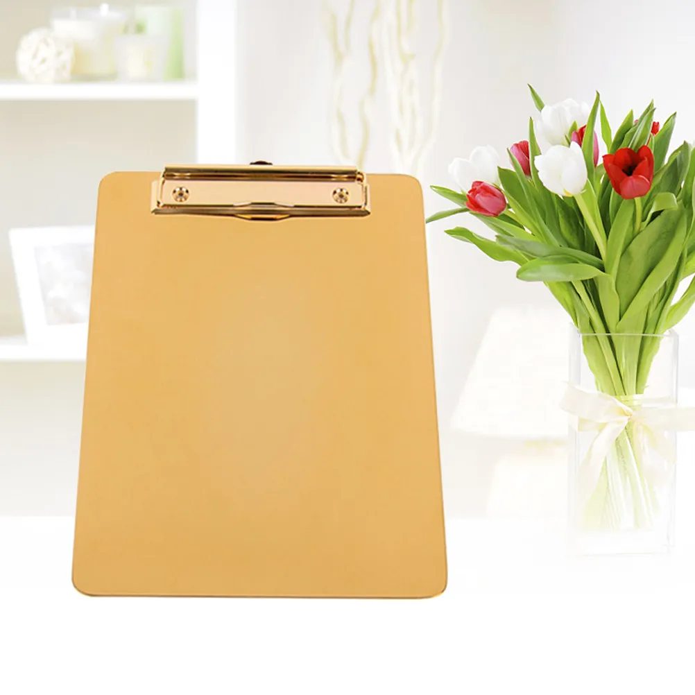 Luxury Nordic File Folder Board Gold Stainless Steel Board Backing Board Plate Writing Plate Document Sorting Folder (Small Size
Luxury Nordic File Folder Board Gold Stainless Steel Board Backing Board Plate Writing Plate Document Sorting Folder (Small Size
