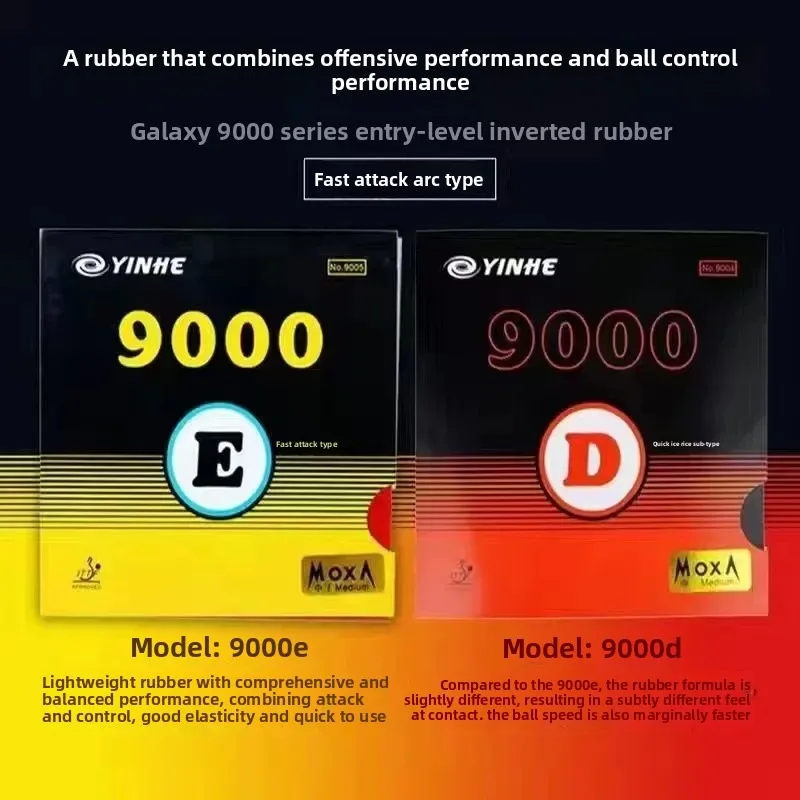 Original YINHE 9000E/D Table Tennis Rubber Sticky Quick Attack Loop pips-in Galaxy 9000D 9000E Yinhe ping pong sponge
Original YINHE 9000E/D Table Tennis Rubber Sticky Quick Attack Loop pips-in Galaxy 9000D 9000E Yinhe ping pong sponge