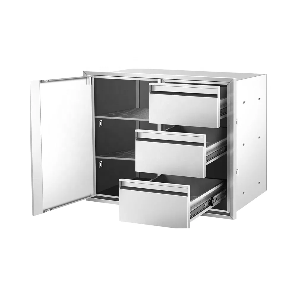 Outdoor Kitchen Stainless Steel Drawers Combo 28''W X 22''H X 19.5''D Multi-Layer Design Access Door Kitchen Cabinets
Outdoor Kitchen Stainless Steel Drawers Combo 28''W X 22''H X 19.5''D Multi-Layer Design Access Door Kitchen Cabinets