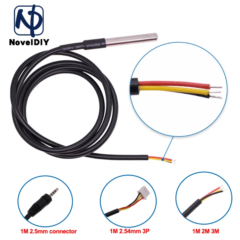 DS18B20 Stainless Steel Package Waterproof Temperature Probe 1M/2M/3M Digital Temperature Sensor for Arduino Diy Kit
DS18B20 Stainless Steel Package Waterproof Temperature Probe 1M/2M/3M Digital Temperature Sensor for Arduino Diy Kit