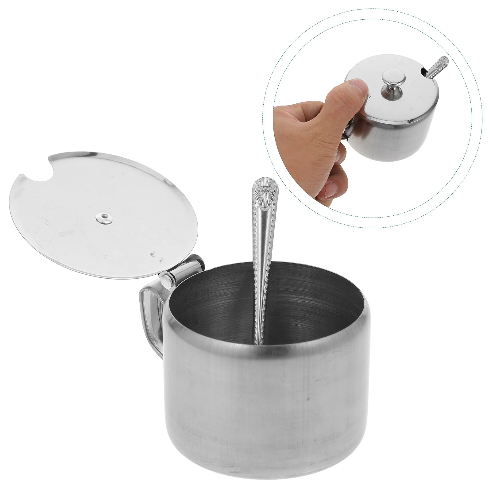 Stainless Steel Condiment Jar with Lid Spoon Kitchen Seasoning Pot Salt Pepper Container for Home Restaurant Use Storage
Stainless Steel Condiment Jar with Lid Spoon Kitchen Seasoning Pot Salt Pepper Container for Home Restaurant Use Storage
