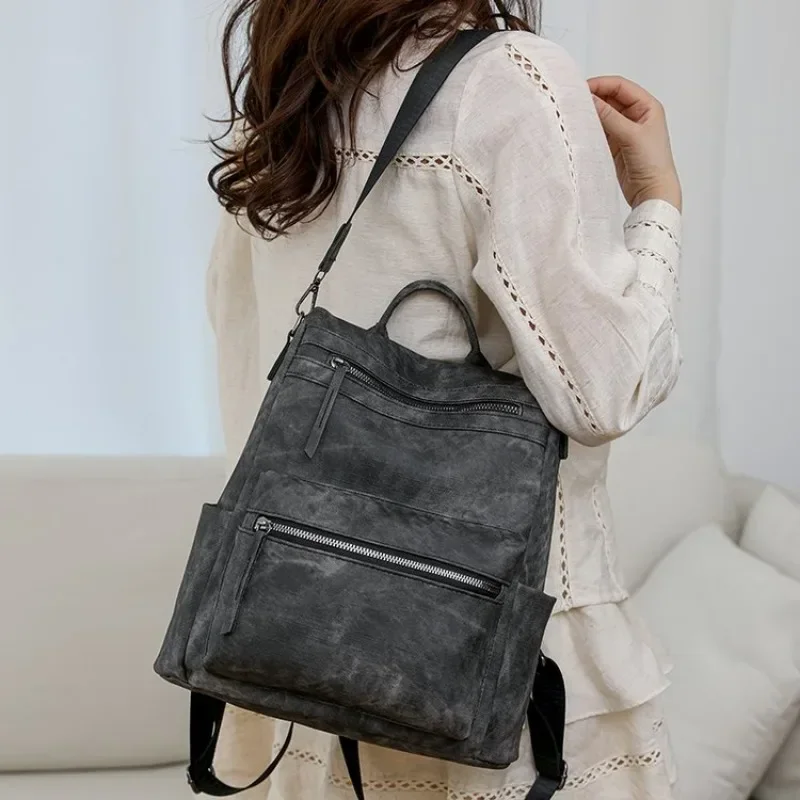 Fashion Pu Sewing Thread Versatile Shoulder Bags for Women 2025 Hot Sale Solid Softback Backpacks Zipper Casual Backpack
Fashion Pu Sewing Thread Versatile Shoulder Bags for Women 2025 Hot Sale Solid Softback Backpacks Zipper Casual Backpack