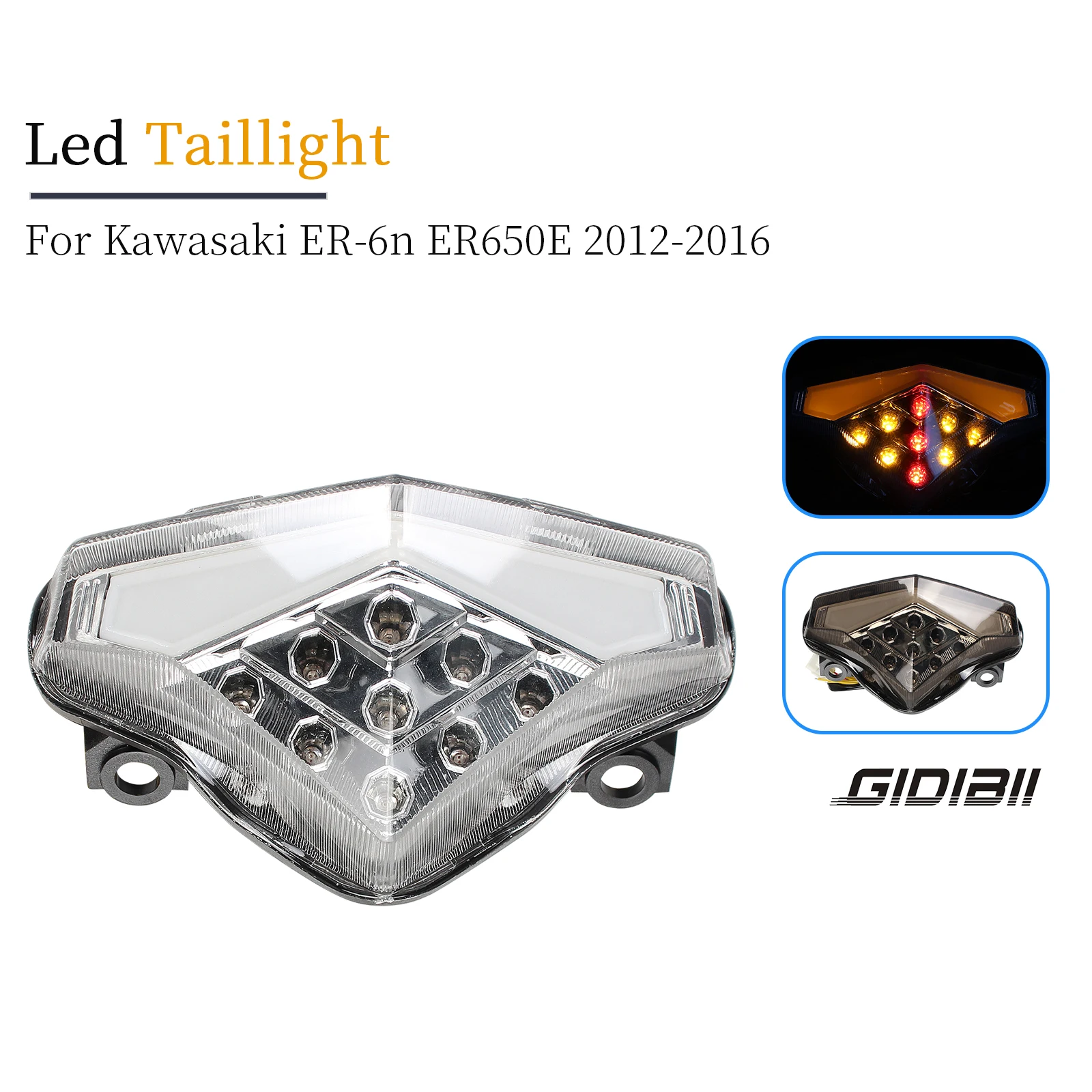 1 PC Motorcycle Taillight Integrated LED Tail Light Turn Signals For Kawasaki ER-6n ER 6n ER650E 2012 2013 2014 2015 2016
1 PC Motorcycle Taillight Integrated LED Tail Light Turn Signals For Kawasaki ER-6n ER 6n ER650E 2012 2013 2014 2015 2016