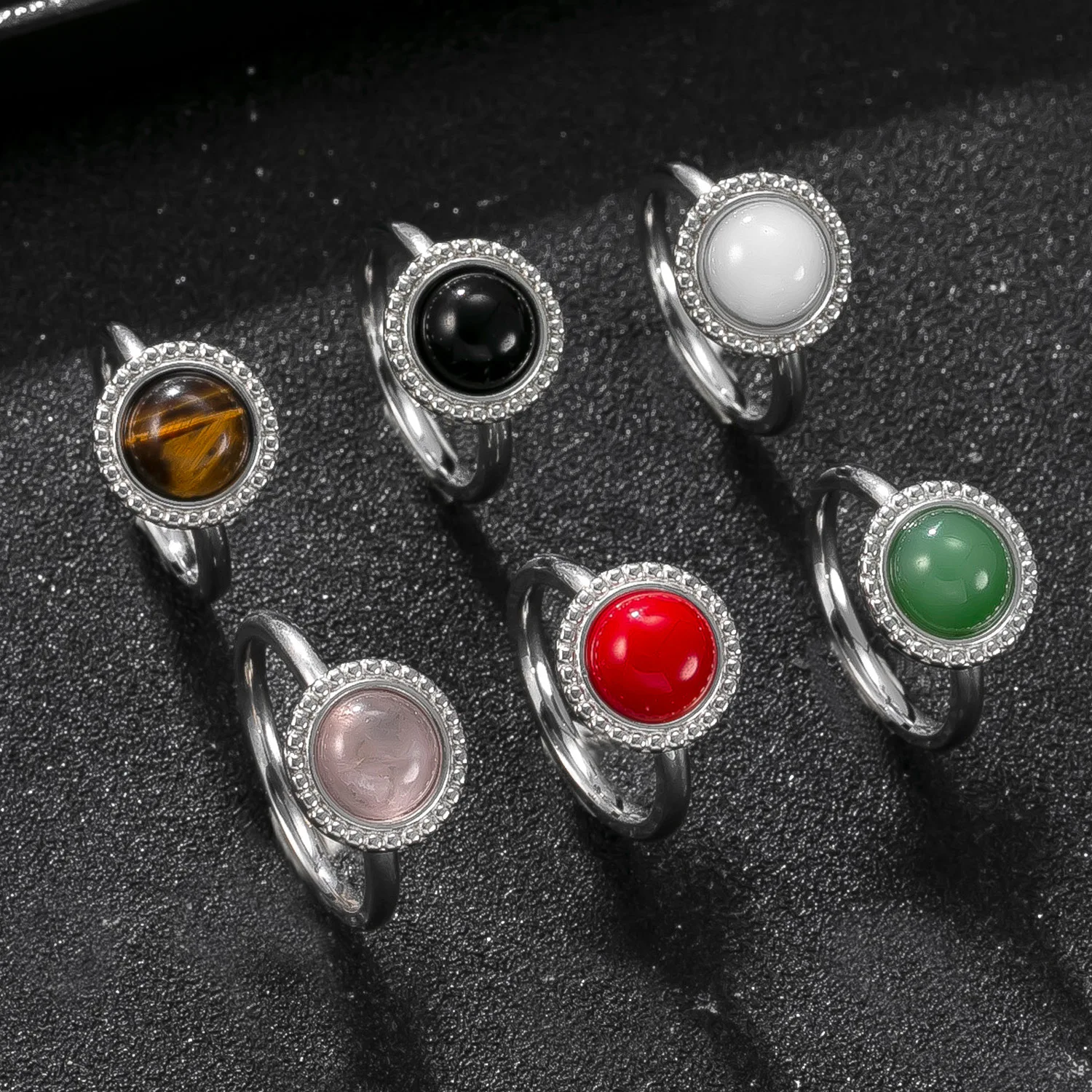 10 шт./лот титановое кольцо из нержавеющей стали, минималистичная инкрустация, круглые бусины из драгоценных камней, одинаковые кольца унисекс для пар, размер 6-9
10 шт./лот титановое кольцо из нержавеющей стали, минималистичная инкрустация, круглые бусины из драгоценных камней, одинаковые кольца унисекс для пар, размер 6-9