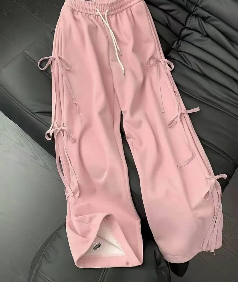 Y2K trend bow-tie casual women pants high street fashion loose solid color wide-leg pants fashion punk personality sport pants
Y2K trend bow-tie casual women pants high street fashion loose solid color wide-leg pants fashion punk personality sport pants